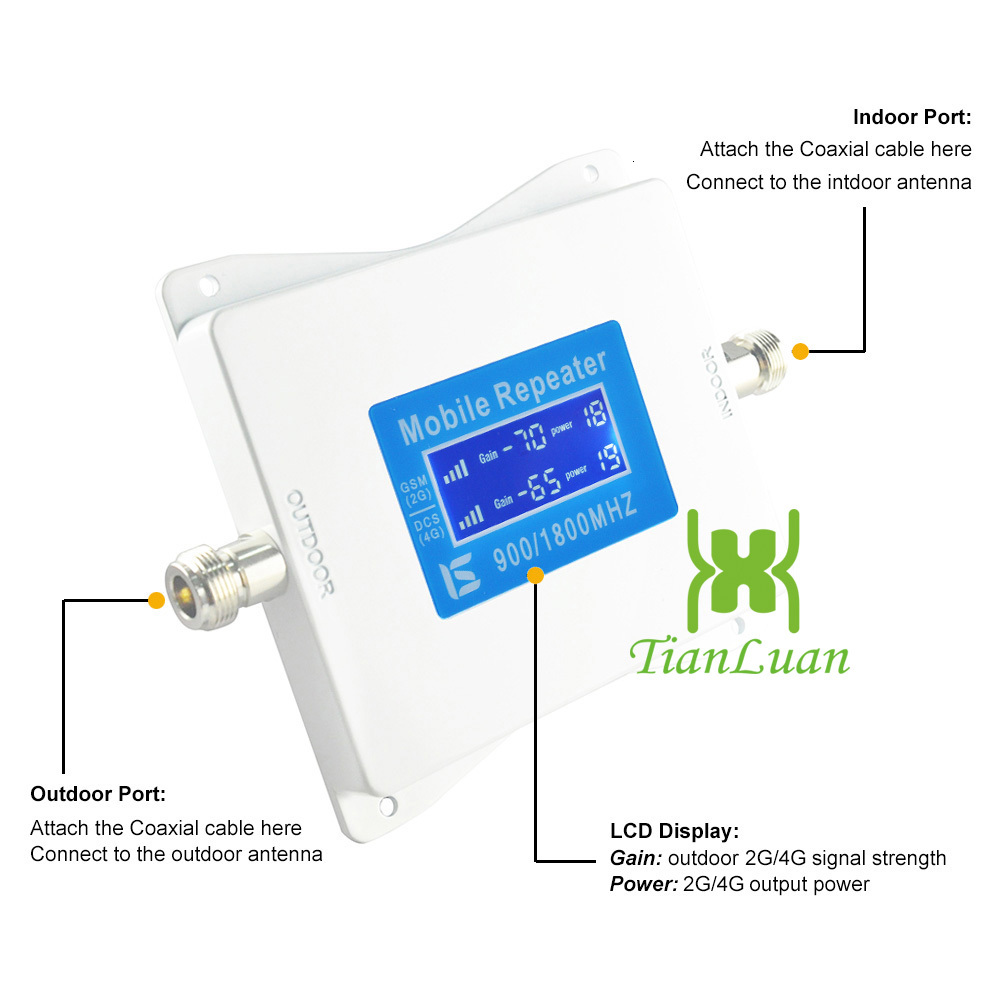 Gsm Lte 4g Mobile Network Booster 900mhz 1800mhz Repeater fixed wireless terminal