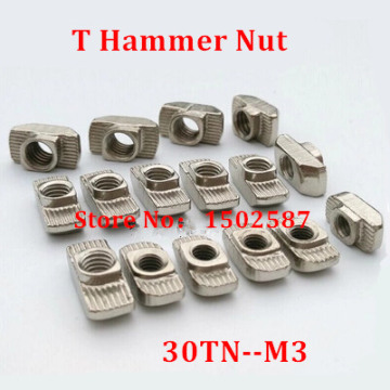 100pcs 30-M3 hammer nut M3 block t slot nuts for 3030 aluminum profile extrusion Slot 8mm
