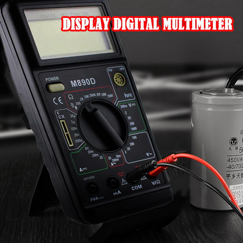 Junejour LCD Digital Portable Multimeter AC DC Ammeter Resistance Tester Series High Precision Handheld Multimeter