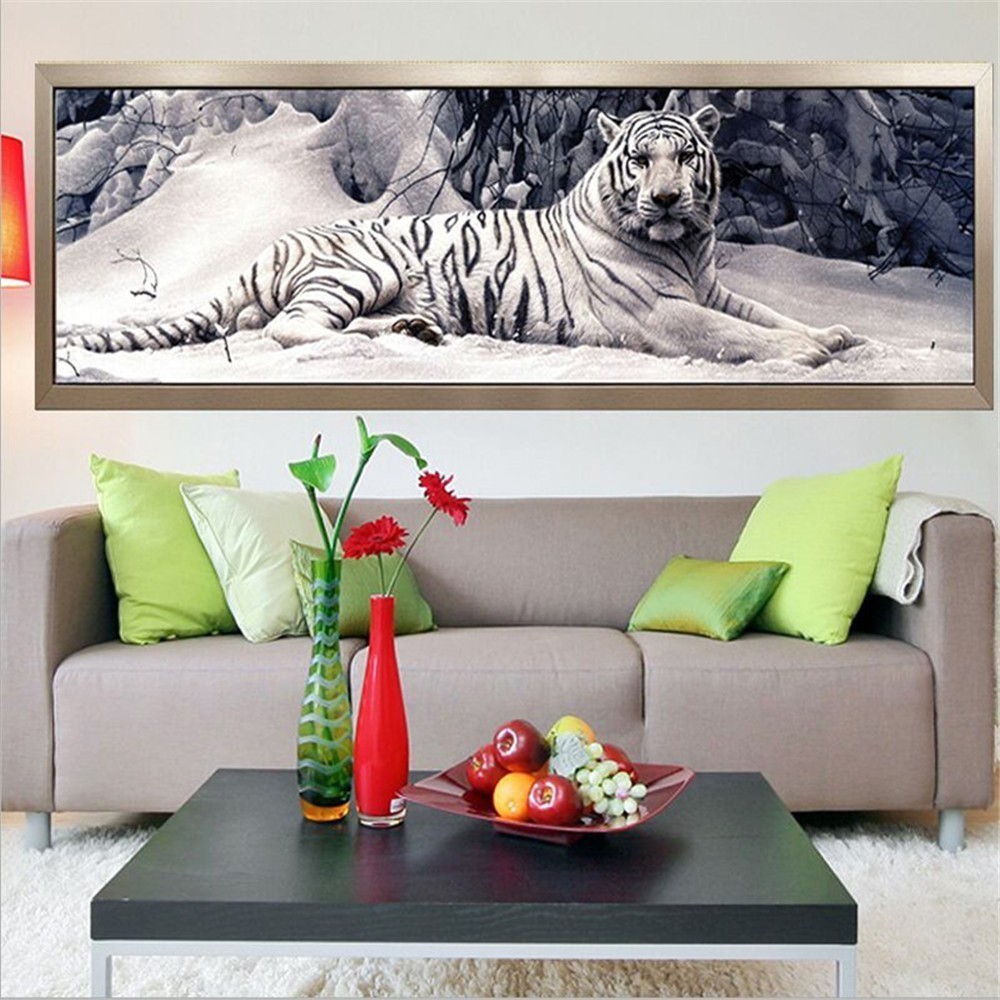 Huacan 5D Diamond Painting Animal Tiger Full Square Drill Diamond Embroidery Sale Picture Rhinestone Mosaic Decor Home Gift