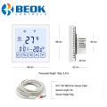 Beok 2 pcs/pack 220V Room Thermostat Wifi Floor Heating Temperature Controller Works With Google Home Alexa