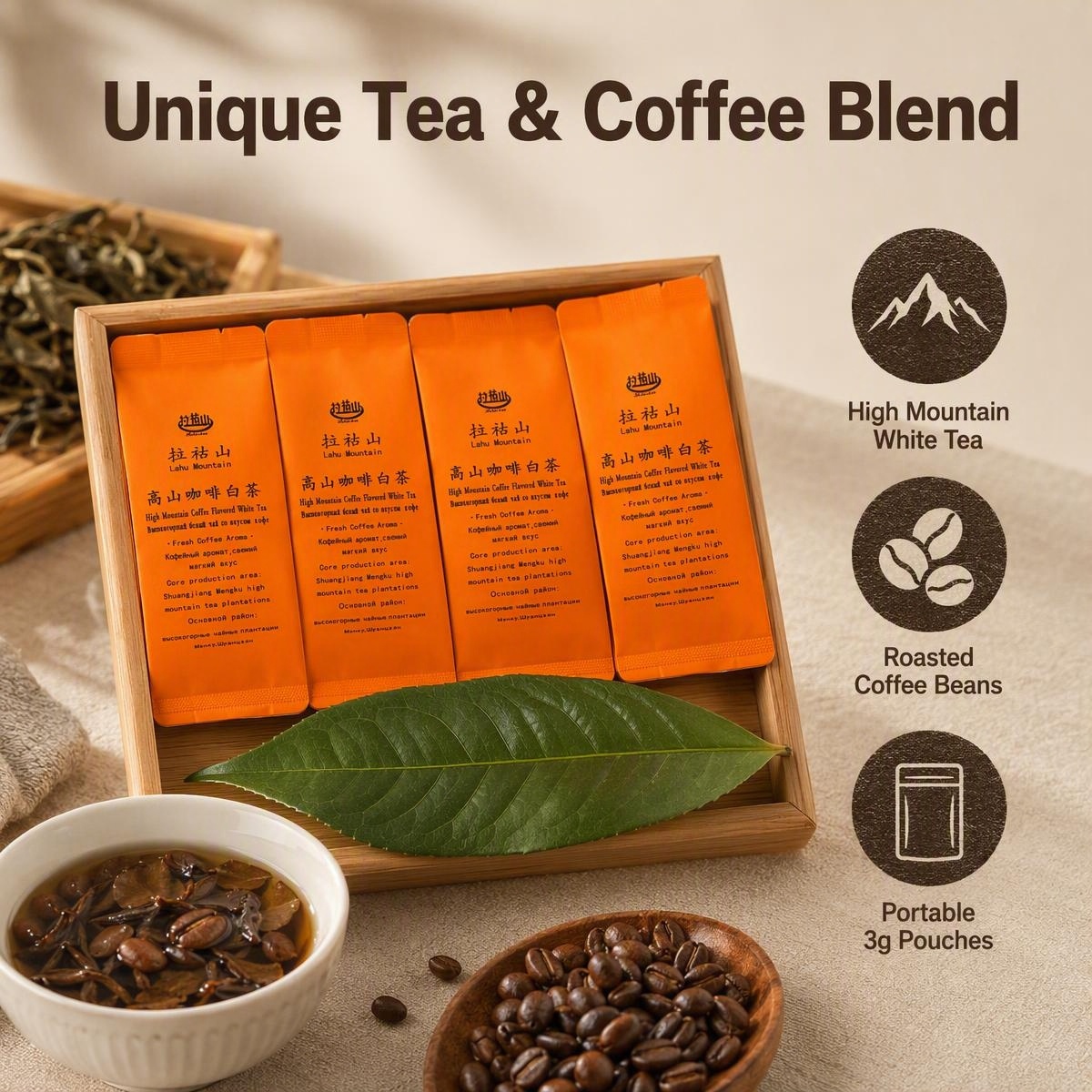 02Roasted coffee aroma + sweet floral honey notes of ancient‑tree white tea