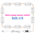 10 Bulbs Hand Sweep