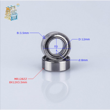 Free Shipping 10pcs Mr128zz Mr128RS BLACK Mr128RS BLUE Deep Groove Ball Bearings 8 X 12 X 3.5mm High Quality