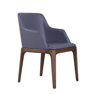 Modern Grace Genuine Leather Dining Chair