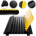 VEVOR 5 Channel Cable Protective Wire Cord Ramp Driveway Rubber Traffic Speed Bumps Cable Protector