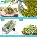 4Pcs Stainless Steel Sprouting Jar Lids with 2 Stands for Wide Mouth Sprout Jars T8WB