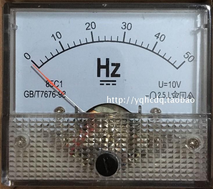 85C1 0-50Hz DC 10V 15V 30V 20MA Panel Analog Frequency Meter Measure Tool 85C1