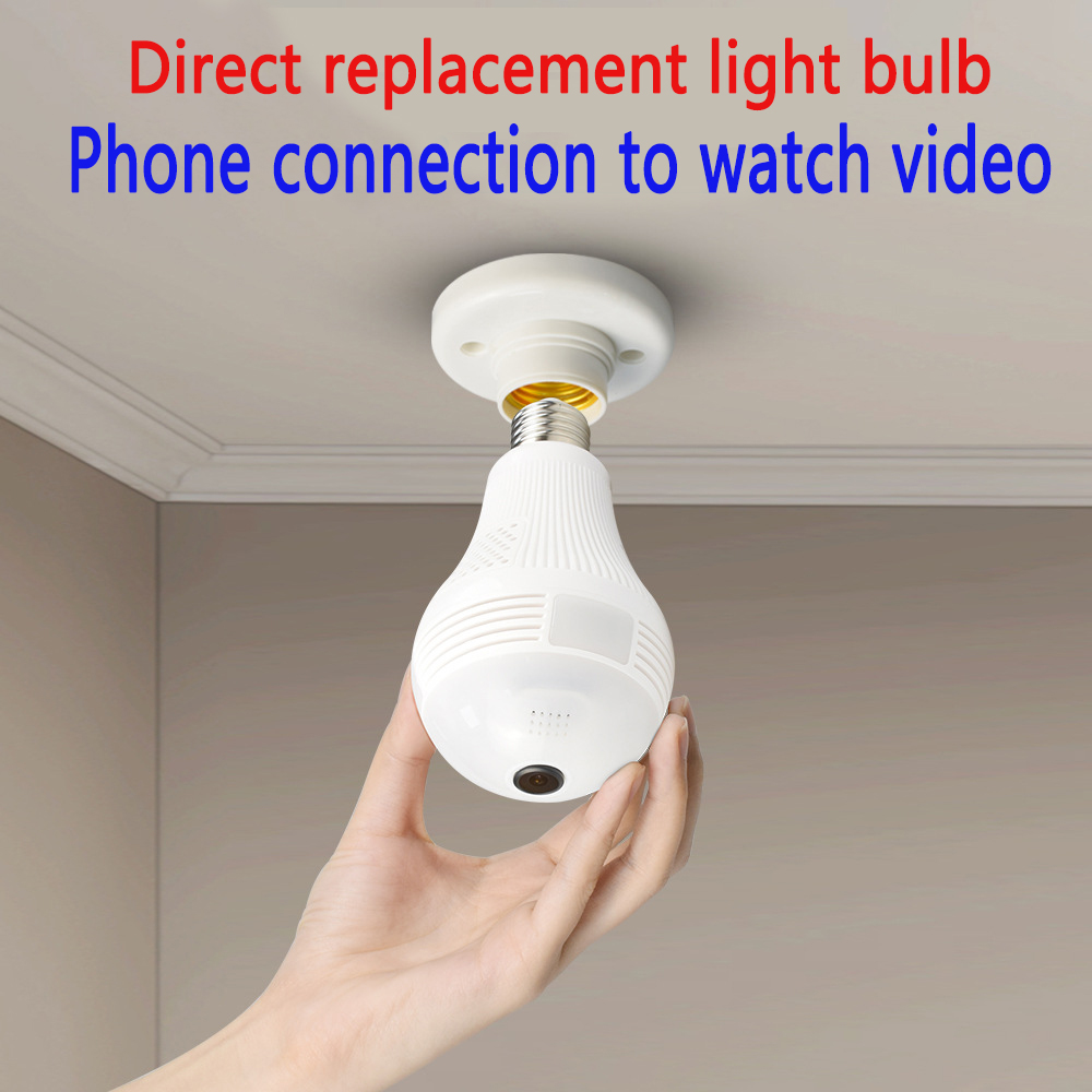 Mini IP Camera 360 Degree LED Light 960P Wireless Panoramic Home Security Security WiFi CCTV Fisheye Bulb Lamp Two Ways Audio