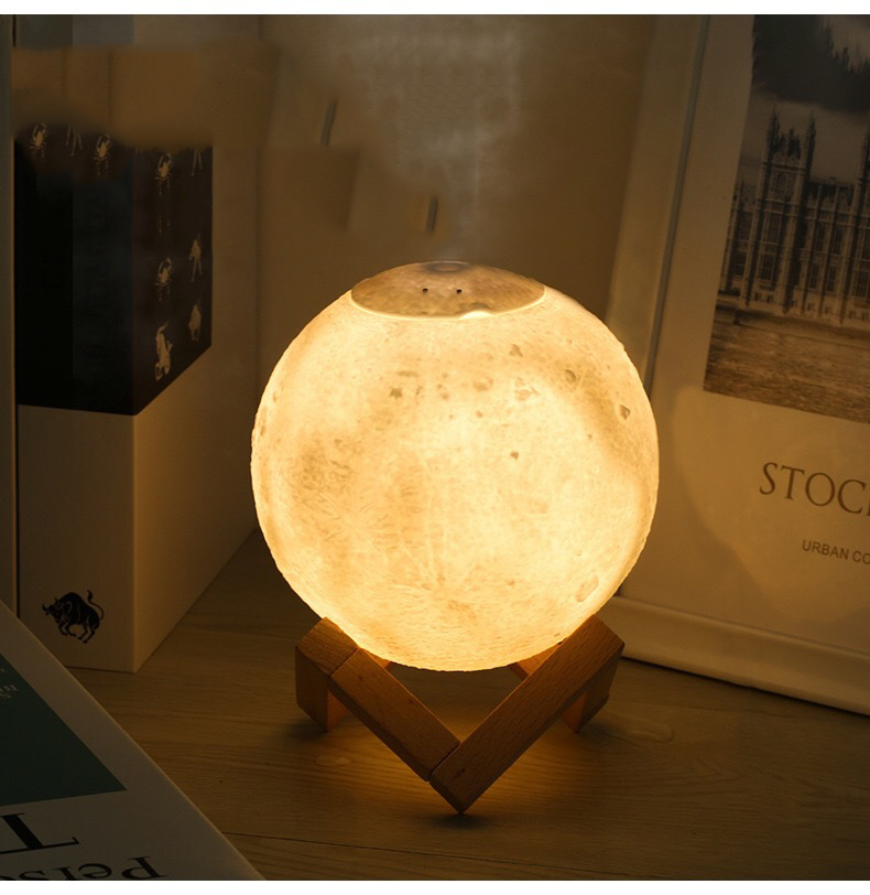 Home Appliances 3D Moon light Air HUmidifier Night Cool Mist Maker Purifier Diffuser Aroma Essential Ultrasonic Humidificador