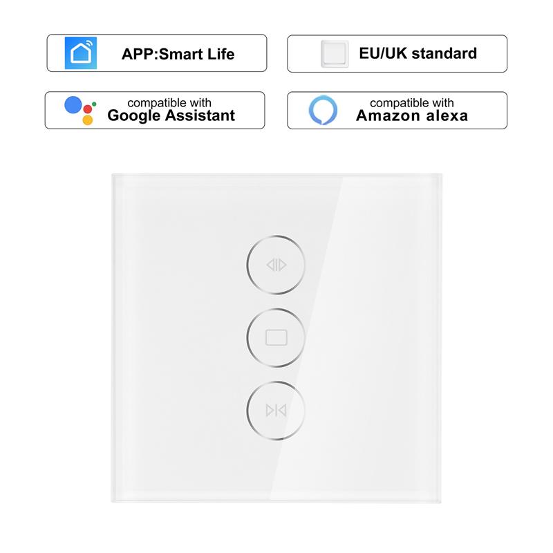 WiFi Electrical Blinds Switch Touch APP Voice Control By Alexa Echo AC110 To 250V For Mechanical Limit Blinds Motor EU/UK