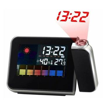 Weather Multi Function Alarm Clock Color Screen Calendar Home Desk Table Clocks Digital LCD Projection Desk Clock