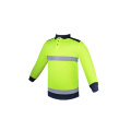 Safety work cargo shirt with reflective straps