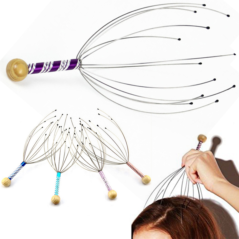 1/2 Pcs Head Massager Neck Massage Octopus Scalp Stress Relax Ball Massage Effective Relieving Fatigue Body Care Equipment