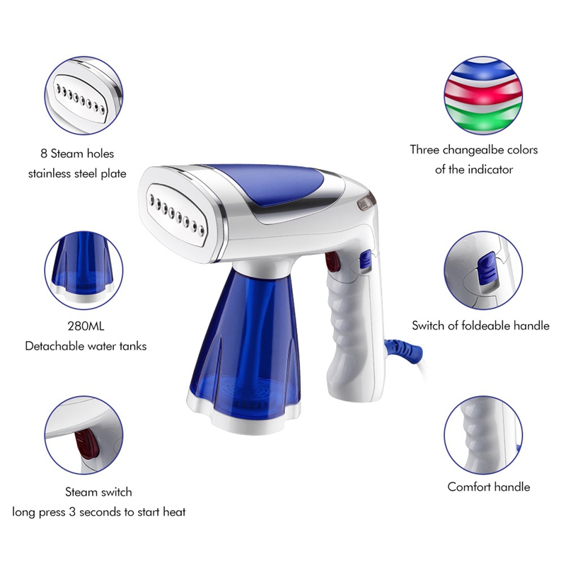 1600WTravel Household Handheld Ironing Machine Garment Steamer Continuous Spray Home Appliances Steam Iron EU Plug