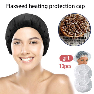 microwavable hot head thermal heat cap heating steamer for hair care beauty Flax seed Baked oil Unplugged Repair damaged Nursing