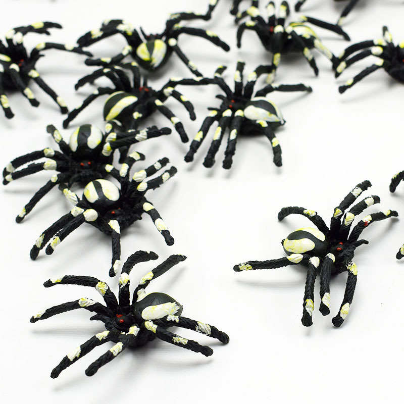 5PCS/lot Horror Spoof Simulation Colorful Spider Surprise Toy Imitation Animal Toy Gift