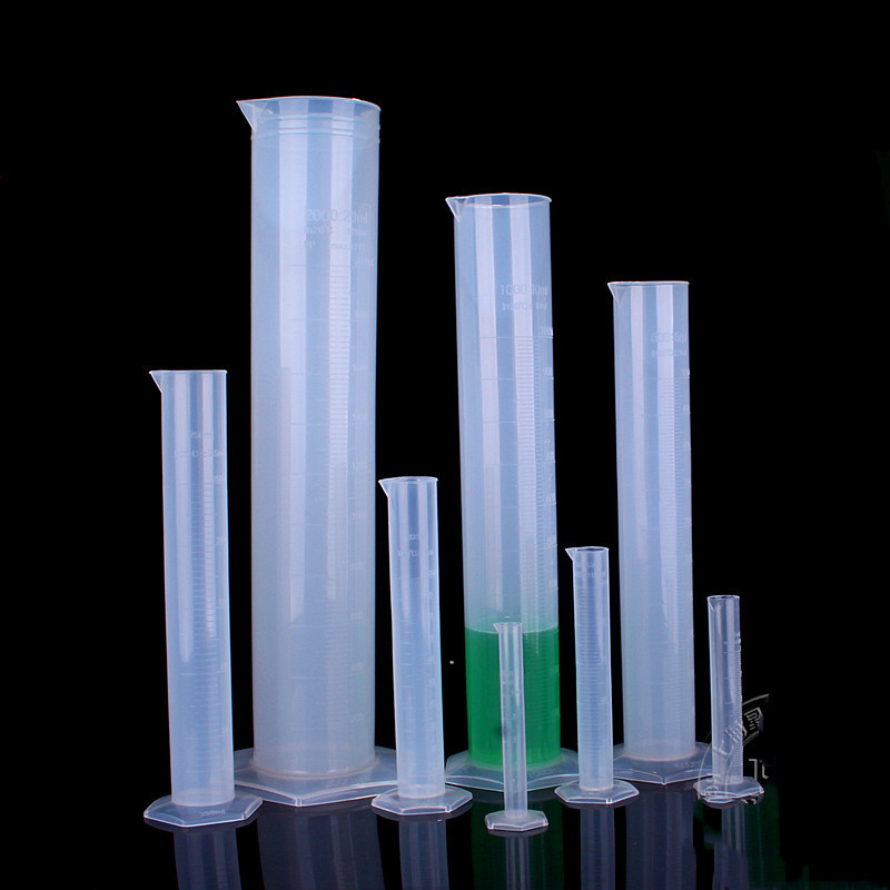 Translucent Plastic Measuring Cylinder Graduated measuring Cylinders for Lab chemistry Laboratory Tool School 25/100/500/1000ml