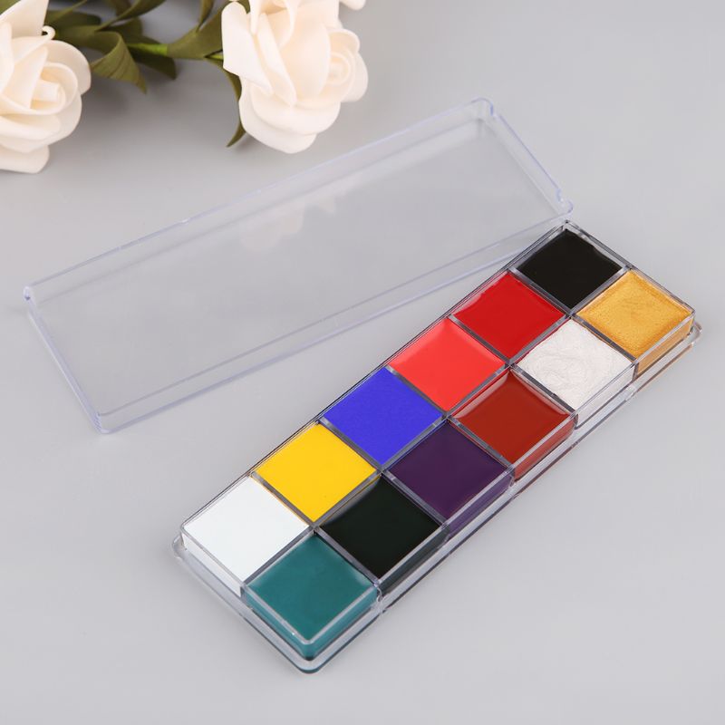 Professional Face Body 12 Colors Oil Painting Paint Pigment for Beauty Kit Makeup Cosmetic Supplies