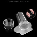 3.1cm Silicone Transparent Nail Art Stamping Kit Everthing For Manicure Plate Stamp Polish Stencil Template Seal Stamper Scraper