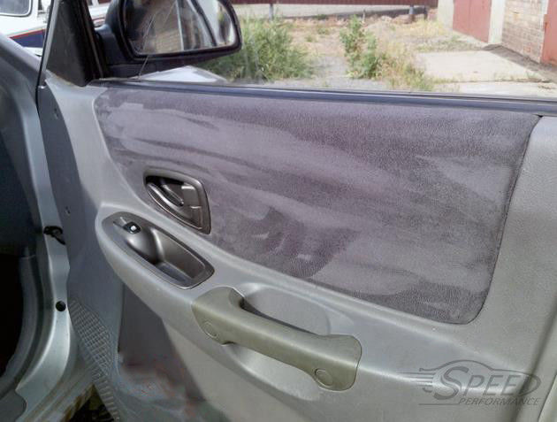 Black Car Interior Polyester Microfiber Suede Fabric Vinyl  0.2mm Thickness 3