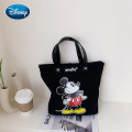 Disney Mickey pattern fashion trend handbag casual small bag Mouse portable canvas bag handcuffs lunch box bag mommy bag