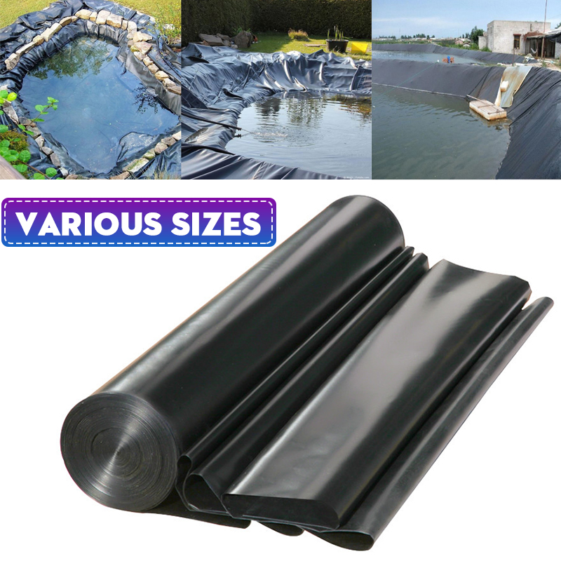 HDPE Rubber Fish Pond Liner Thicken Landscaping Waterproof Impermeable Membrane Pools Cover 4x4m/5x5m/7x7m Pool Pond Liners