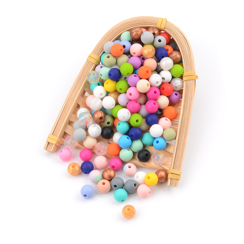 Round Silicone Beads 12mm 20pcs/lot Teething Necklace Baby Teething Toy Silicone BPA Free Chew Charms Newborn Nursing Accessory