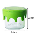 10Pcs Glass 5ml Jars With Silicone Lid Cover Case Jar Bottle Wax Container Kitchen Storage Box Tobacco Herb Smoking Accessories