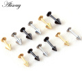 Black/Gold/Silver Color 316L Stainless Steel Spike Cone Labret Lip nails Body Piercing Jewelry 1pc