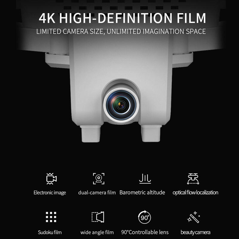 Visuo Xs818 Zen Mini GPS Drone with Wifi FPV 4K HD Dual Camera Optical Flow RC Quadcopter Follow Me Mini Dron VS E520S SG907