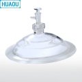 HUAOU 240mm Vacuum Desiccator with Ground - In Stopcock Porcelain Plate Clear Glass Laboratory Drying Equipment