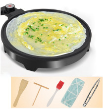 DMWD 29CM Diameter 220V Non-stick Electric Skillet Griddle DIY Pancake Crepe Maker Smokeless BBQ Machine Cooking Iron Frying Pan