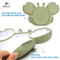 Qshare Silicone Baby Dishes for Children's Tableware Plate Non-slip Baby Feeding Bowl BPA Free