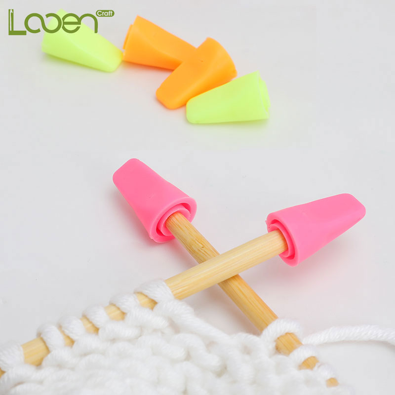 Looen 6pcs/lot Knitting Needles Tip Stopper For Knitting And Sewing Protectors Weave Needle Arts Craft Sewing Tools Accessories