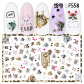 3D Nail Sticker Decals Cute Cat Star Design Nail Art Decorations Stickers Sliders Manicure Accessories Nails Decoraciones