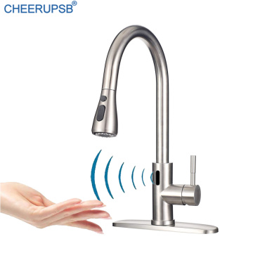 Kitchen Sink Smart Motion Infrared Sensor Faucet Hot Cold Water Mixer Automatic Touchless Crane Deck Mount Smart Sense Faucets