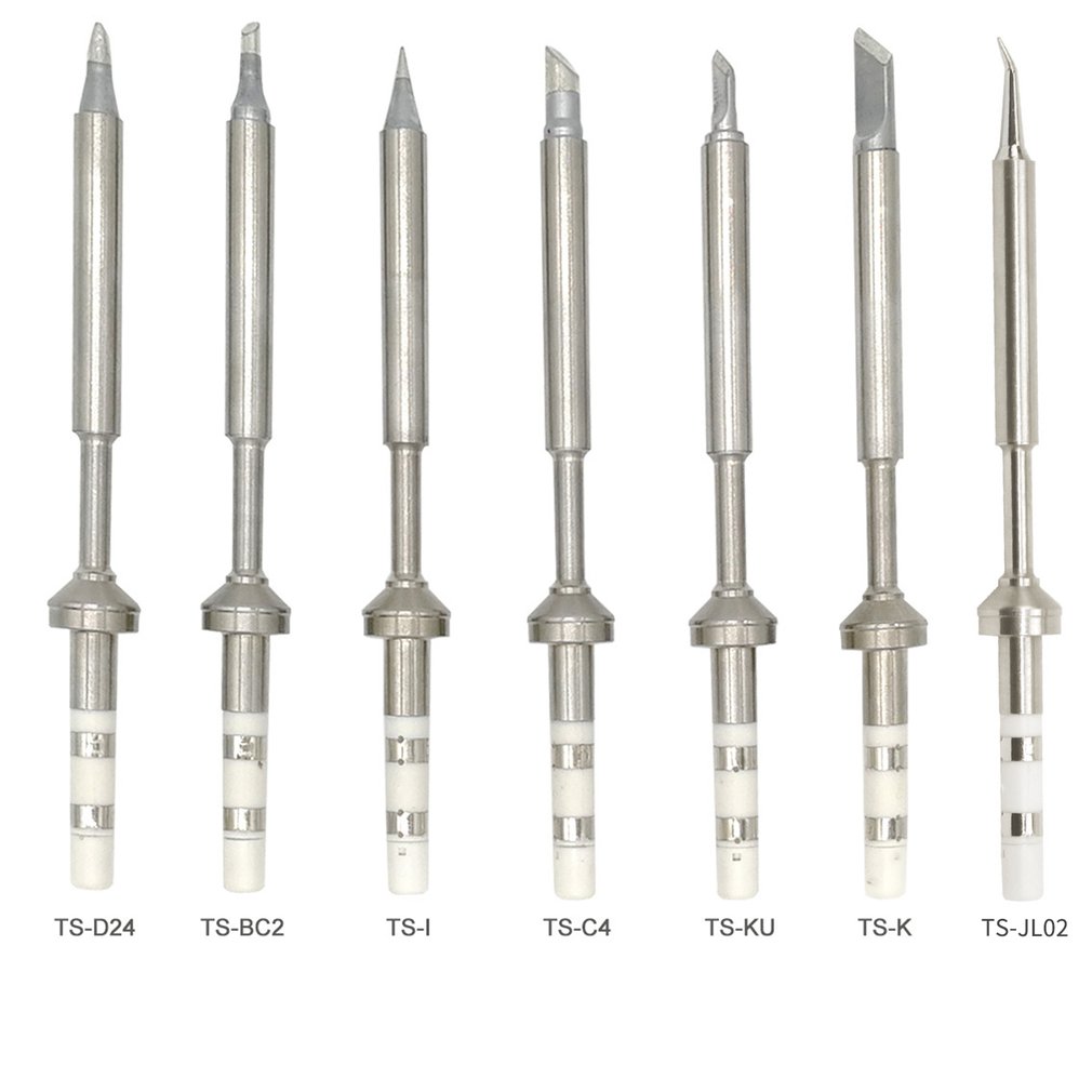 TS100 Mini Soldering Iron Digital Soldering Iron Tip Replacement Bit Head B2 BC2 C4 D24 K I Ku ILS C1 Lead Free