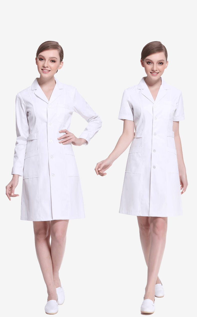 Fashion Medical white coat Long short Sleeve women Medical Coat Uniform Medical Lab Coat Hospital Doctor Slim medical uniform