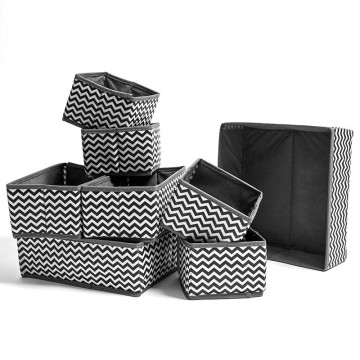 Nordic Foldable Non-woven Storage Boxes Bra Underwear Drawer Organizer Home Wardrobe Closet Scarfs Socks Storage Containers