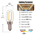 T20 Radio Refrigerator Lamp 1W Warm 2200K Retro LED Light Bulb 10W Equivalent Vintage Tube Night Bulb E12 110V E14 220V Dimmable