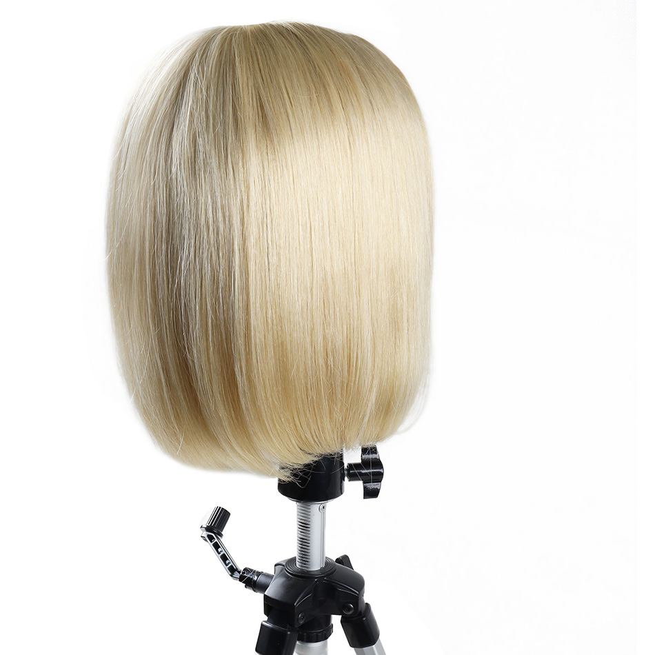 BHF Blonde 613 Lace Part Wig Machine Remy Brazilian Straight Short Bob Natural Human Hair Wigs for Women