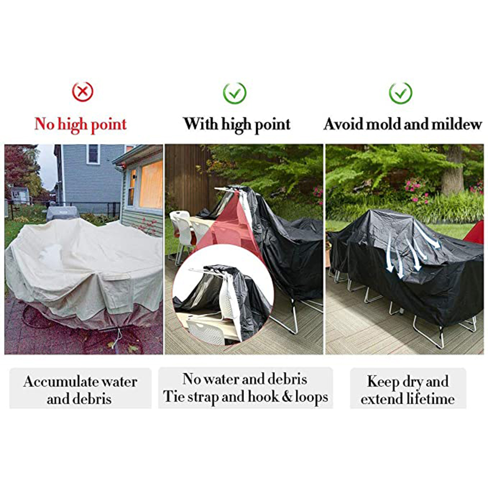 45 Size Outdoor Patio Furniture Covers, Extra Large Outdoor Furniture Set Covers Waterproof, Windproof, UV, Fits Table cover
