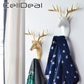 CellDeal Clothing Hook Deer Elephant Rhinoceros Head Animal Resin Display Racks Hook Coat Hanger Cap Room Decor Show Wall Bag