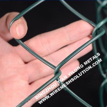 3.5/4.75mm Green Chain Link Fence for Construction