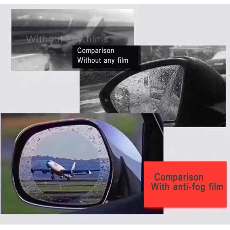 2 PCS YASOKRO Car Rearview Mirror Anti-Fog Membrane Waterproof Rainproof Car Mirror Window Protective Film