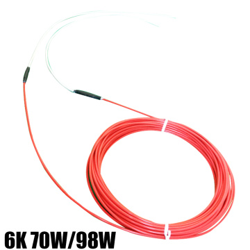 6k 70w 98w tlflon thermostat heating cable PTFE carbon fiber heating wire Heating cable Infrared floor heating system