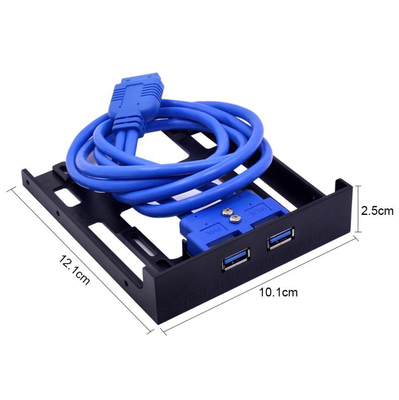 USB3.0 Floppy Drive Front Breadboard 3.5-Inch 19pin Turn Usb3. 0 Dual-Port DIY Expanding One plus Two