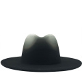 Women Men Woolen Vintage Trilby Felt Fedora Hat With Wide Brim Gentleman Elegant Gradient Color For Lady Winter Autumn Jazz Caps