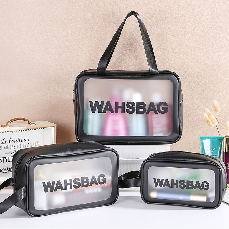 1PCS Transparent Zipper Cosmetic Bag For Women Travel Waterproof Wash Toiletry Bags Travel Makeup Organizer Case